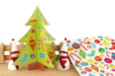 Sapin 3D à décorer avec des gommettes - Kits créatifs de Noël - 10doigts.fr