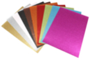 Feuilles pailletées 24 x 34 cm - 10 couleurs - Papiers à effets - 10doigts.fr
