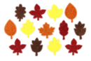 Stickers feuilles en caoutchouc pailleté - 200 feuilles - Formes en Mousse autocollante - 10doigts.fr