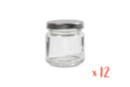 Pot en verre avec couvercle à visser 100 ml - Lot de 12 - Supports en Verre - 10doigts.fr