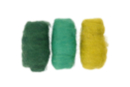 3 Pelotes de Laine Cardée- vert & turquoise - Feutrage, laine cardée 59050 - 10doigts.fr