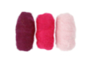 3 Pelotes de Laine Cardée- violet & rose - Feutrage - Arts plastiques 59044 - 10doigts.fr