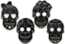 Masques à gratter Calaveras - 4 masques - Masques Créatifs - 10doigts.fr