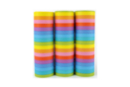 Rouleaux serpentins arc en ciel - 54 pièces - Ballons, guirlandes, serpentins 57293 - 10doigts.fr