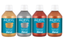 Acryl Métal 250 ml - set de 4 couleurs - Acrylique Métallisée 31108 - 10doigts.fr