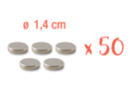 Aimant néodyme Ø 14 mm - Lot de 50 - Aimants - Magnets 07447 - 10doigts.fr