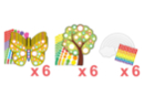 SUPER PROMO : 3 kits gommettes (Arbres + Papillons + Arc-en-ciel) - Kits créatifs avec gommettes : le plein d’idées pour les petits artistes 58027 - 10doigts.fr