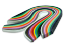 Bandes Quilling 34 cm, 14 couleurs assorties (largeurs :  0,4 cm et  0,8 cm) - 280 bandes -  14528 - 10doigts.fr