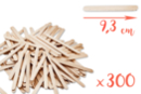 Bâtons d'esquimaux en bois (9,3 cm) - 300 pièces - Accessoires en bois 05021 - 10doigts.fr