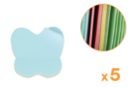 Blocs-notes repositionnables papillon - Lot de 5 - Blocs notes - 10doigts.fr