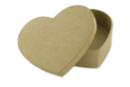 Boîte cœur  13 x 10 cm - H : 3,5 cm - L'unité - Boîtes en carton - 10doigts.fr