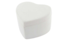 Boîte coeur en terre cuite blanche - Supports en Céramique et Terre Cuite - 10doigts.fr