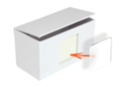 Boite en carton blanc avec insert photo - avec protection plastique - Boîtes en carton - 10doigts.fr