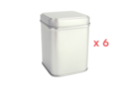 Boites à thé en métal 8 cm - 6 pièces - Supports en Métal 38307 - 10doigts.fr