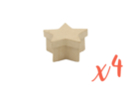 Boîtes étoile 8 x 8 cm - hauteur 4 cm - Lot de 4 - Boîtes en carton 12049 - 10doigts.fr