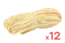 Bottes de 50 gr de raphia naturel - Lot de 12 - Paille et Raphia 10799 - 10doigts.fr
