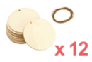 Boules en bois à décorer - 12 pièces - Objets en bois Noël 56502 - 10doigts.fr