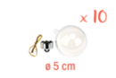 Boules en plastique ø 5 cm - 10 pièces - Boules de Noël DIY 13062 - 10doigts.fr