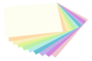 Cartes épaisses 300 gr (10 couleurs pastel) - 50 feuilles A4 - Décorations Licorne et Arc-en-ciel - 10doigts.fr