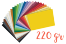 Cartes fortes (25 x 35 cm) 220 gr/m²,25 couleurs - 25 feuilles - Papiers Cartonnés 18180 - 10doigts.fr