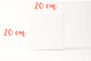 Châssis carré en lin et coton 20 x 20 cm - Châssis et Cartons toilés 09421 - 10doigts.fr