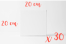 Châssis carrés 20 x 20 cm - 30 châssis - Châssis et Cartons toilés 10709 - 10doigts.fr