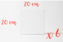 Châssis carrés 20 x 20 cm - 6 châssis - Châssis et Cartons toilés - 10doigts.fr