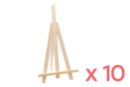 Chevalets en bois (23.5 x 15.5 cm) - 10 pièces - Chevalets pour enfants et supports d’exposition - 10doigts.fr