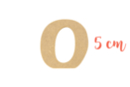 Chiffre en bois médium : 0 - Déco en bois brut 15029 - 10doigts.fr