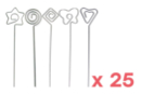 Clips pense-bête assortis- Set de 25 - Clips et mousquetons 08074 - 10doigts.fr