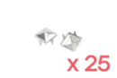 Clous pyramides Argentés - 1 lot (25 clous) - Clous et rivets 19270 - 10doigts.fr
