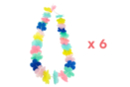 Collier de fleurs Hawaien - 6 pièces - Déguisements à fabriquer soi-même - 10doigts.fr