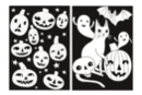 Coloriages velours citrouilles - 2 pcs - Kits créatifs Halloween 57792 - 10doigts.fr