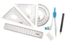 Compas + accessoires géométrie - Accessoires de dessin - 10doigts.fr