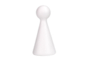 Cône en polystyrène avec boule - 15 cm - Formes à décorer - Polystyrène 31010 - 10doigts.fr