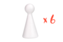 Cônes en polystyrène avec boule - 15 cm - Lot de 6 - Formes à décorer - Polystyrène 31011 - 10doigts.fr