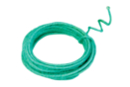 Corde jute armée 3 m - Vert d'eau - Corde naturelle 32127 - 10doigts.fr