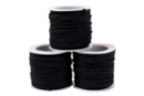Cordon polyester queue de rat noir Ø 1,7 mm, 18 m - 3 bobines - Cordons queue de rat 57345 - 10doigts.fr