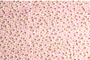 Coupon de tissu en coton imprimé (43 x 53 cm) - Pois rose et marron - Coupons de tissus 13949 - 10doigts.fr