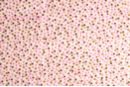 Coupon de tissu en coton imprimé (43 x 53 cm) - Pois rose et marron - Coupons de tissus 13949 - 10doigts.fr