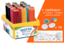 Crayons Giotto Colors 3.0 - Classpack de 192 crayons  + CADEAU d'une Fresque géante + 16 toupies à colorier - Crayons de couleur 33156 - 10doigts.fr