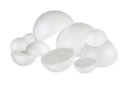 Demi-boules polystyrène - 24 pièces - Boules en polystyrène - 10doigts.fr