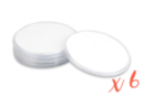 Dessous de verre à personnaliser - 6 pièces - Plastique Transparent - 10doigts.fr