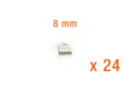 Embouts serre-fils argent 8 mm - Lot de 24 - Fermoirs bijoux 11576 - 10doigts.fr