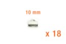 Embouts serre-fils argent 10 mm - Lot de 18 - Fermoirs bijoux 11577 - 10doigts.fr