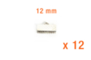 Embouts serre-fils argent 12 mm - Lot de 12 - Fermoirs bijoux 11578 - 10doigts.fr