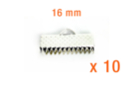 Embouts serre-fils argent 16 mm - Lot de 10 - Fermoirs bijoux 11579 - 10doigts.fr