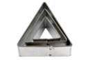 Emporte-pièces triangle - 3 tailles (largeur : 4 cm - 2.5 cm - 1.5 cm) - Emporte-pièces 01558 - 10doigts.fr