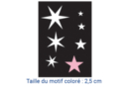 Pochoir adhésif 10 x 7 cm - étoiles - Pochoir adhésif 13508 - 10doigts.fr