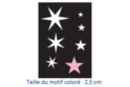 Pochoir adhésif 10 x 7 cm - étoiles - Pochoirs adhésifs 13508 - 10doigts.fr